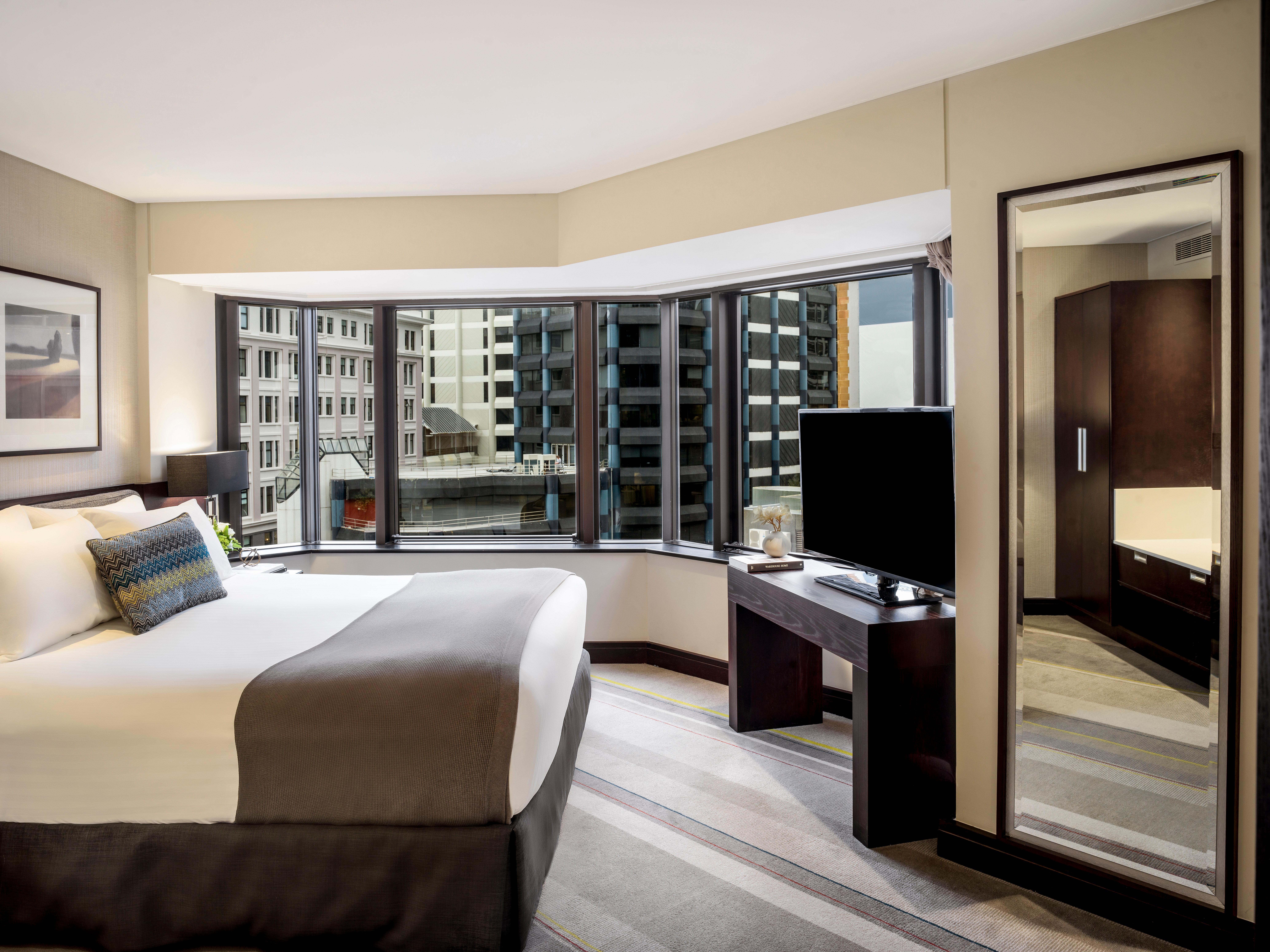 อินเตอร์คอนติเนนตัล เวลลิงตัน Hotel ภายนอก รูปภาพ A bedroom at the hotel